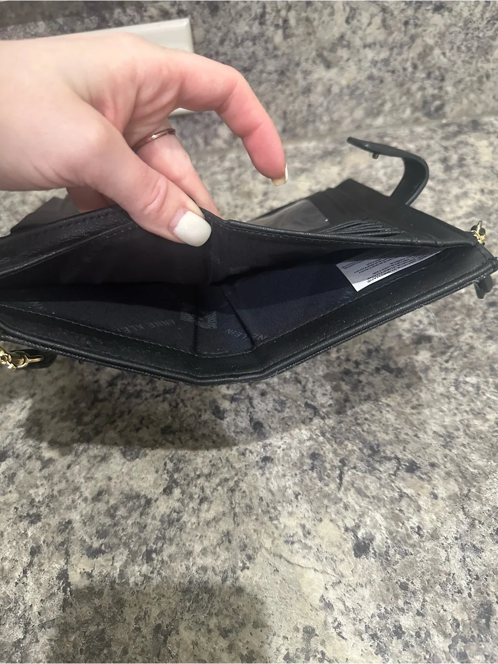 2 Anne Klein Zip Wristlet Wallet - Pink and Black
